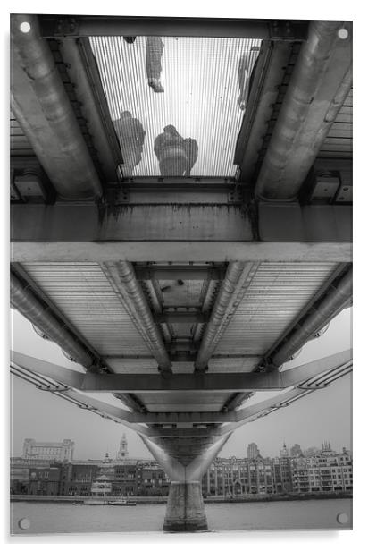 Millennium Bridge BW Acrylic by David French