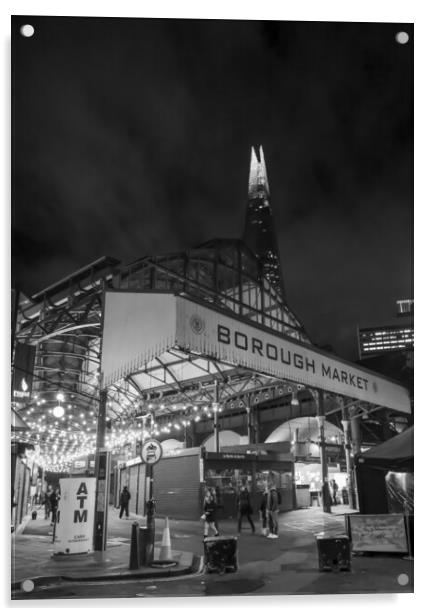 Borough Market and the Shard Acrylic by David French