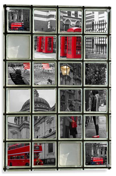 Window on London Sights Acrylic by David French