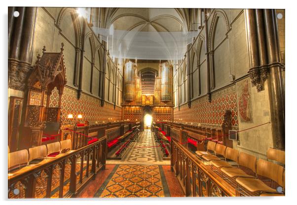 Rochester Cathedral interior HDR. Acrylic by David French