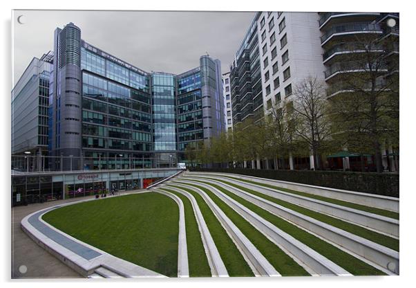 Paddington Basin Offices Acrylic by David French