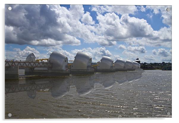 Thames Flood Barrier Acrylic by David French