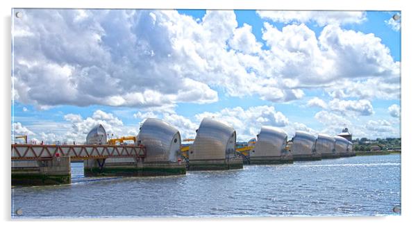 Thames Flood Barrier HDR Acrylic by David French