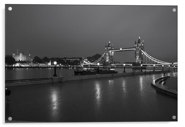 Tower of London and Tower Bridge Acrylic by David French