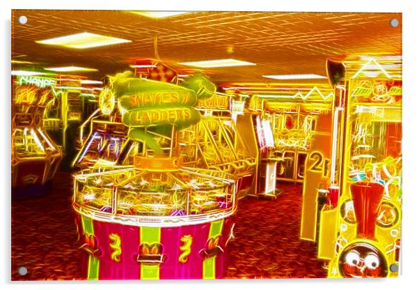 Amusement Arcade Fractals Acrylic by David French
