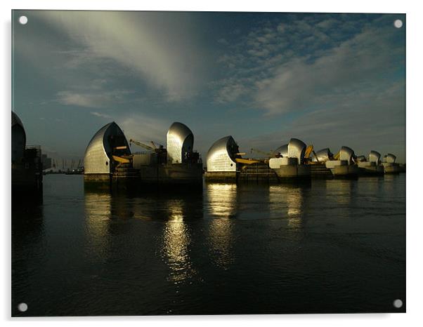 Thames Flood Barrier Acrylic by David French