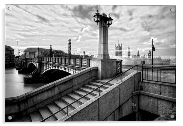 Lambeth Bridge London Thames Acrylic by David French