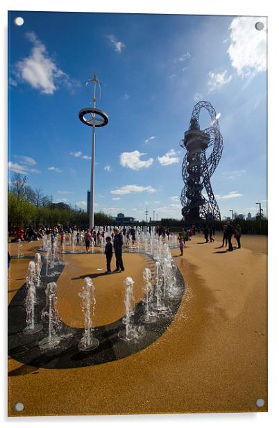 ARCELORMITTAL ORBIT Water Fountains Acrylic by David French