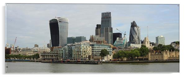  The City of London skyline  panarama Acrylic by David French