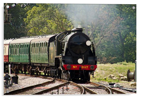  Steam Trains Locomotives  Acrylic by David French