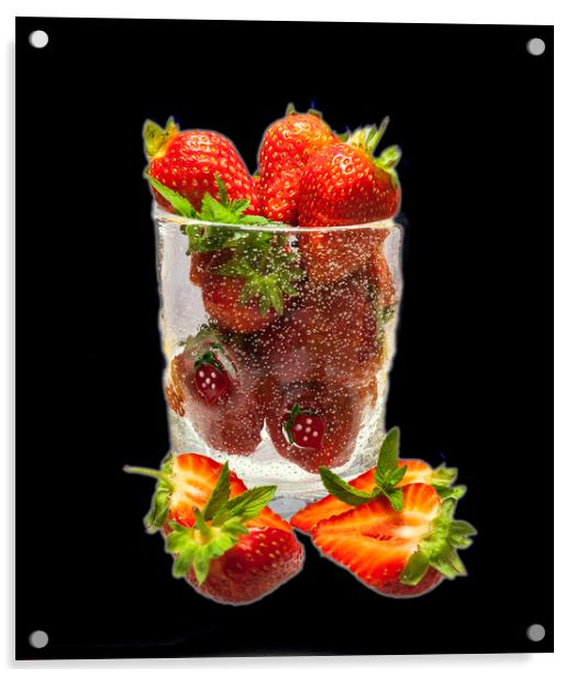 Strawberry Dessert Acrylic by David French