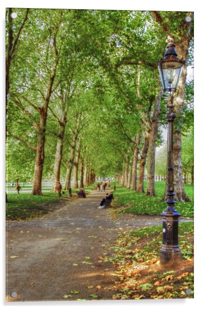 Green Park HDR and Fractilius version Acrylic by David French