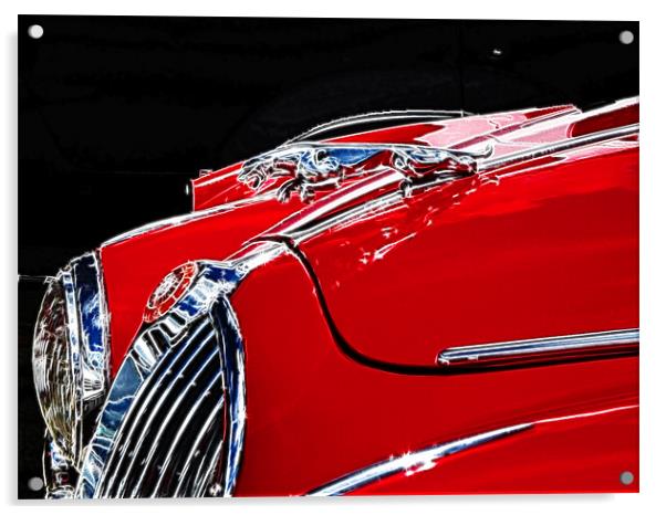 Classic Jaguar S type Fractals Acrylic by David French