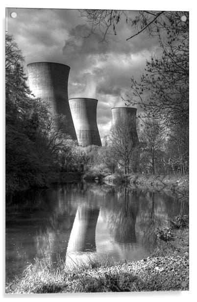 Power Station Ironbridge BW Acrylic by David French