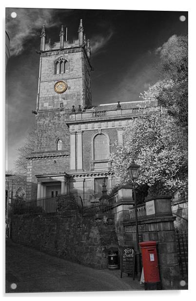 St Julians Church and passage BW Acrylic by David French