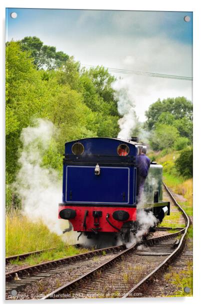 Steam train ready to go! Acrylic by Julie Tattersfield