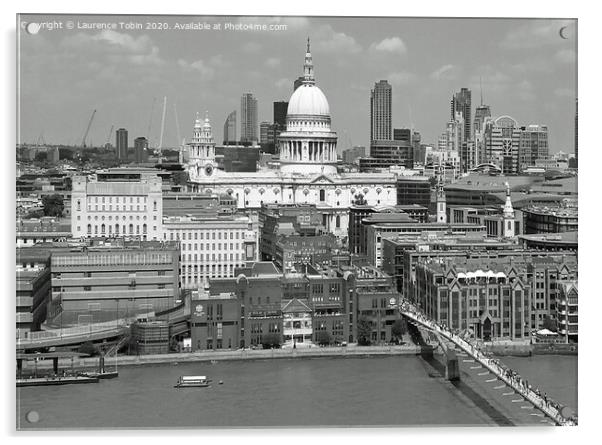 St Pauls Cathedral and City Acrylic by Laurence Tobin