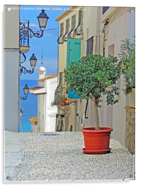 Altea near Alicante, Costa Brava  Acrylic by Laurence Tobin