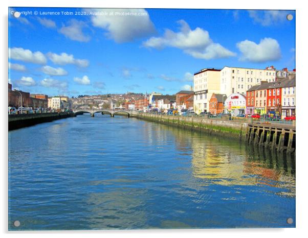 The River Lee in Cork, Ireland Acrylic by Laurence Tobin