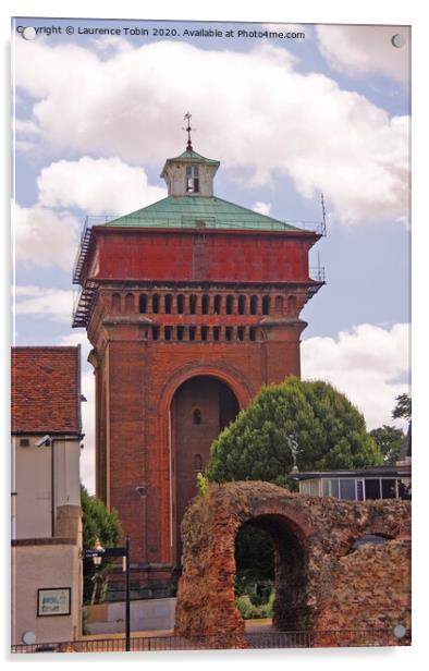 Jumbo, Mercury and Roman Wall, Colchester Acrylic by Laurence Tobin