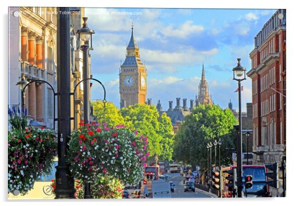 Whitehall and Big Ben, London Acrylic by Laurence Tobin
