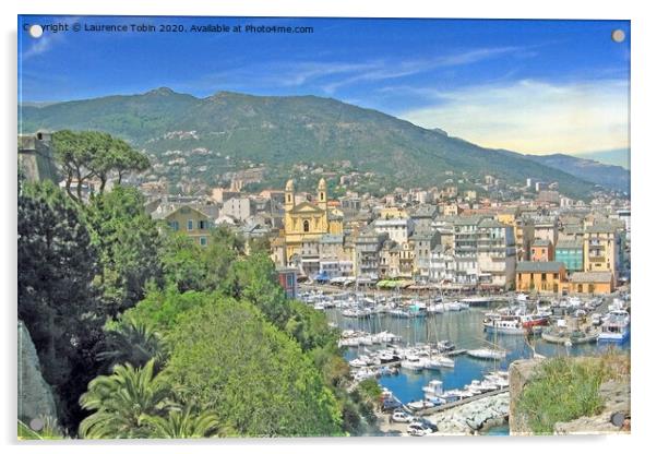 Bastia Harbour, Corsica Acrylic by Laurence Tobin
