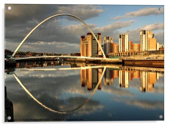 Newcastle Quayside Acrylic by David Thompson