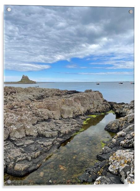 Holy Island Lindisfarne  Acrylic by David Thompson