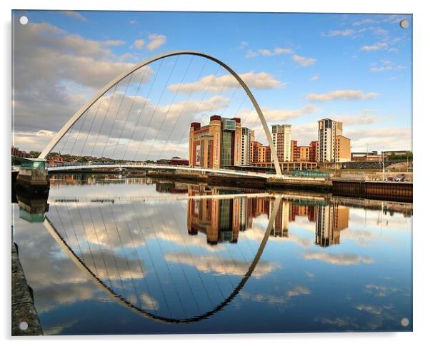 Millennium Bridge Quayside Newcastle  Acrylic by David Thompson