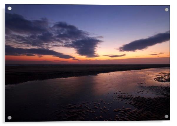 Cambois Blyth Sunrise Northumberland Coast Acrylic by David Thompson