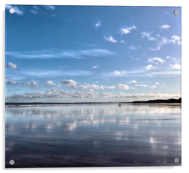 Alnmouth Beach Northumberland Coast Acrylic by David Thompson