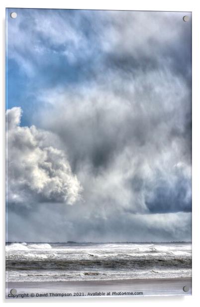 Storm Brewing on the Northumberland Coast  Acrylic by David Thompson