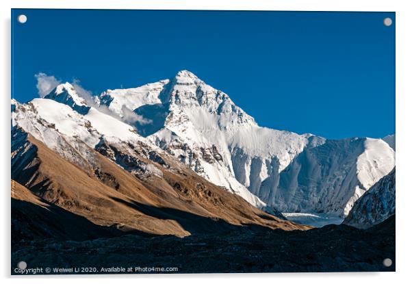 Mount Everest Acrylic by Weiwei Li