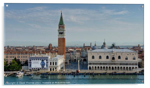 Majestic St Marks Square of Venice Acrylic by David Thomas