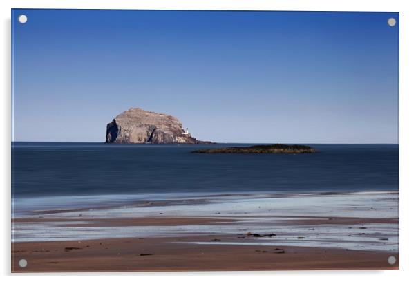 The Bass Rock Acrylic by Philip Hawkins