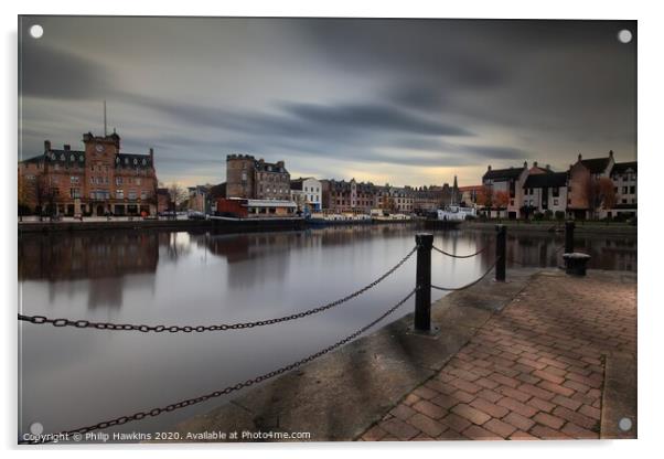 The Waterfront, Leith Acrylic by Philip Hawkins