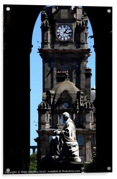 Sir Walter Scott statue, Edinburgh Acrylic by Philip Hawkins