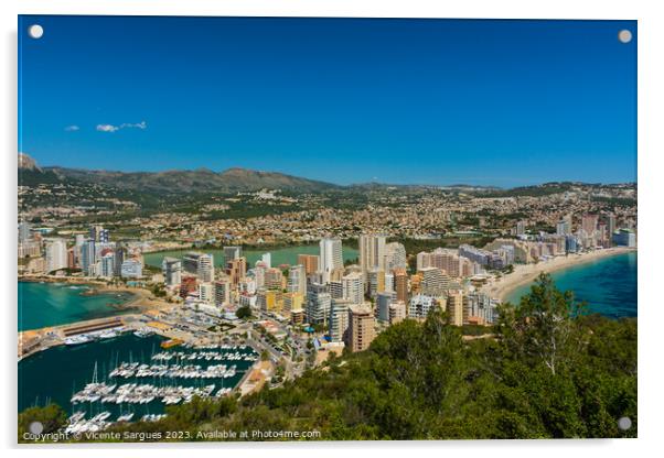 Apartments and hotels in Calpe Acrylic by Vicente Sargues