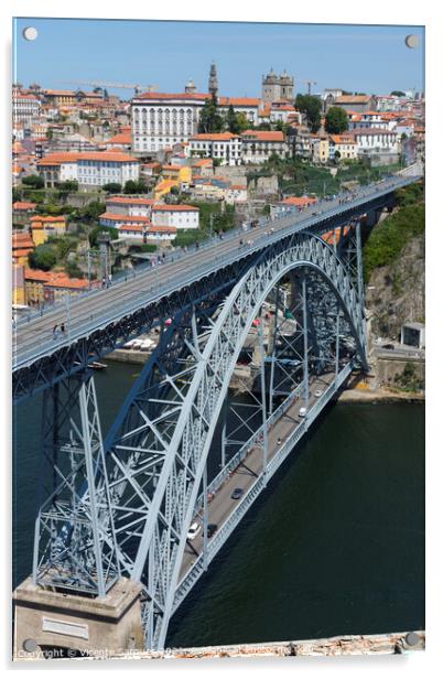 Luiz I bridge and Porto Acrylic by Vicente Sargues