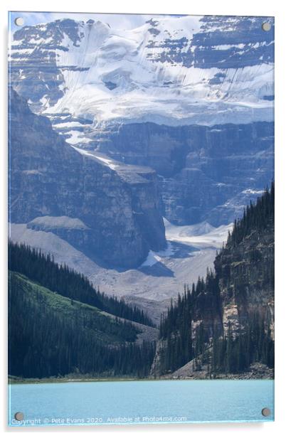 Lake Louise and the Mountain Acrylic by Pete Evans