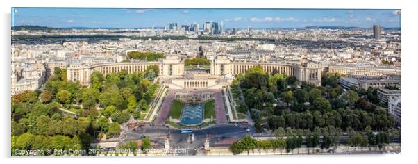 View across Paris Acrylic by Pete Evans