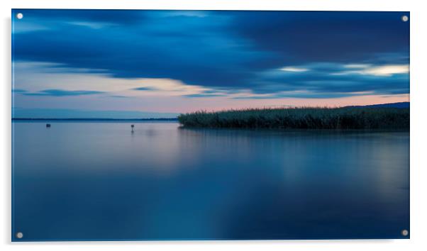 Long exposure picture from the lake Balaton Acrylic by Arpad Radoczy