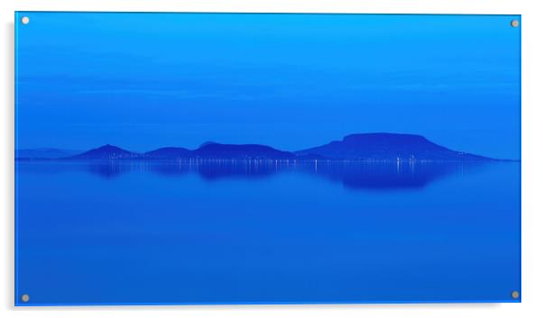 Landscape from a lake Balaton in Hungary Acrylic by Arpad Radoczy