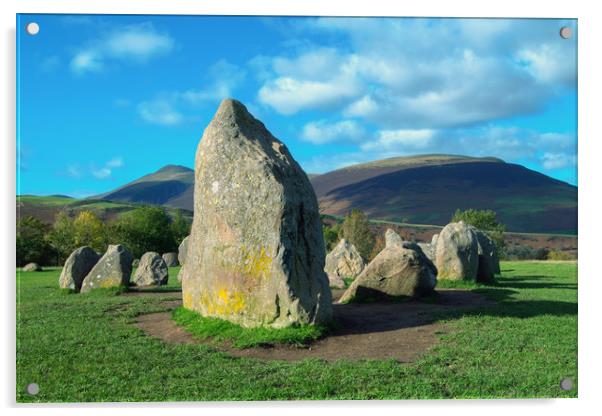 Castlerigg Stone Circle, Cumbria UK  Acrylic by Roger Driscoll