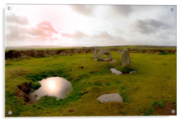 The Men an Tol, Cornwall  Acrylic by Roger Driscoll