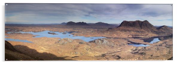 View from the summit of Stac Pollaidh, Scotland  Acrylic by MIKE HUTTON