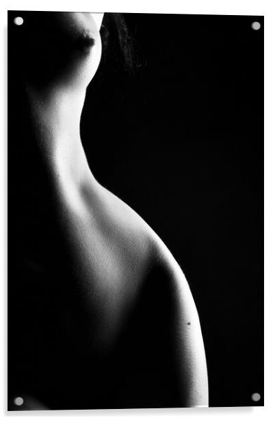 Nude woman bodyscape Acrylic by Alessandro Della Torre