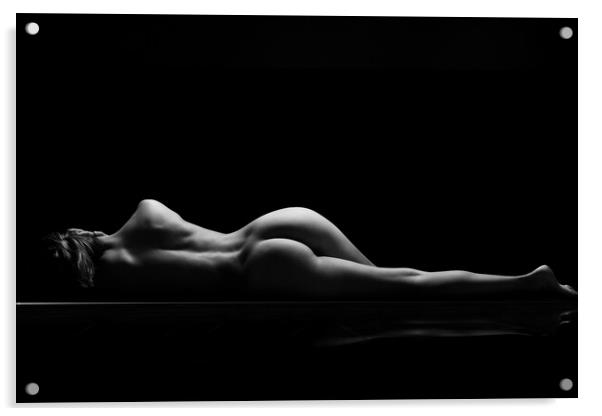 A person sitting in a dark room Acrylic by Alessandro Della Torre
