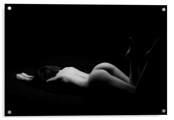 Nude woman body Acrylic by Alessandro Della Torre