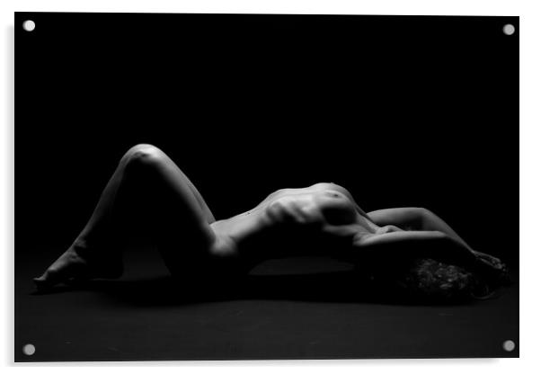 nude woman bodyscape Acrylic by Alessandro Della Torre